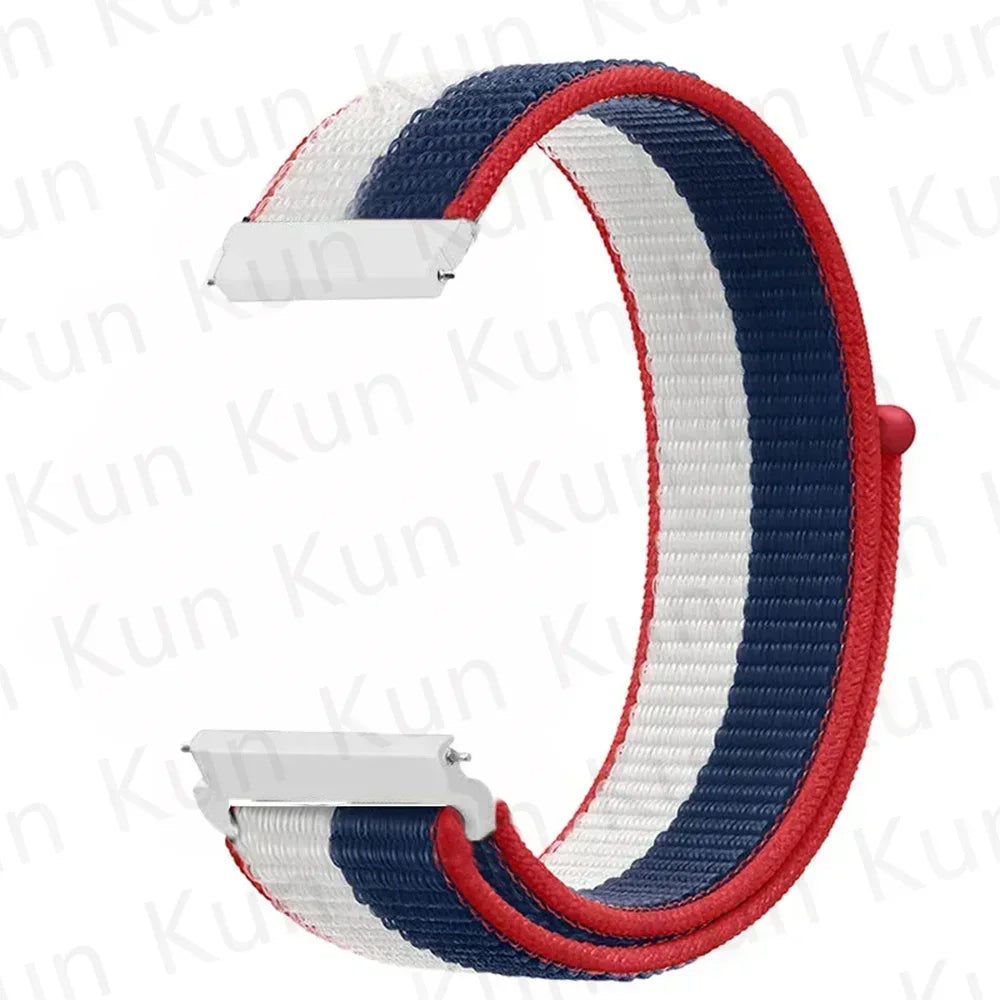 Nylon loop strap For Amazfit bip 6-5-3/u/S/pro Sport 20mm/22mm Bracelet for Amazfit GTS 4/3/2/2e/4 Mini/GTR 4/3/3 Pro/2/2e band