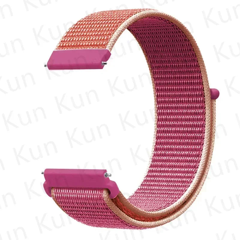 Nylon loop strap For Amazfit bip 6-5-3/u/S/pro Sport 20mm/22mm Bracelet for Amazfit GTS 4/3/2/2e/4 Mini/GTR 4/3/3 Pro/2/2e band