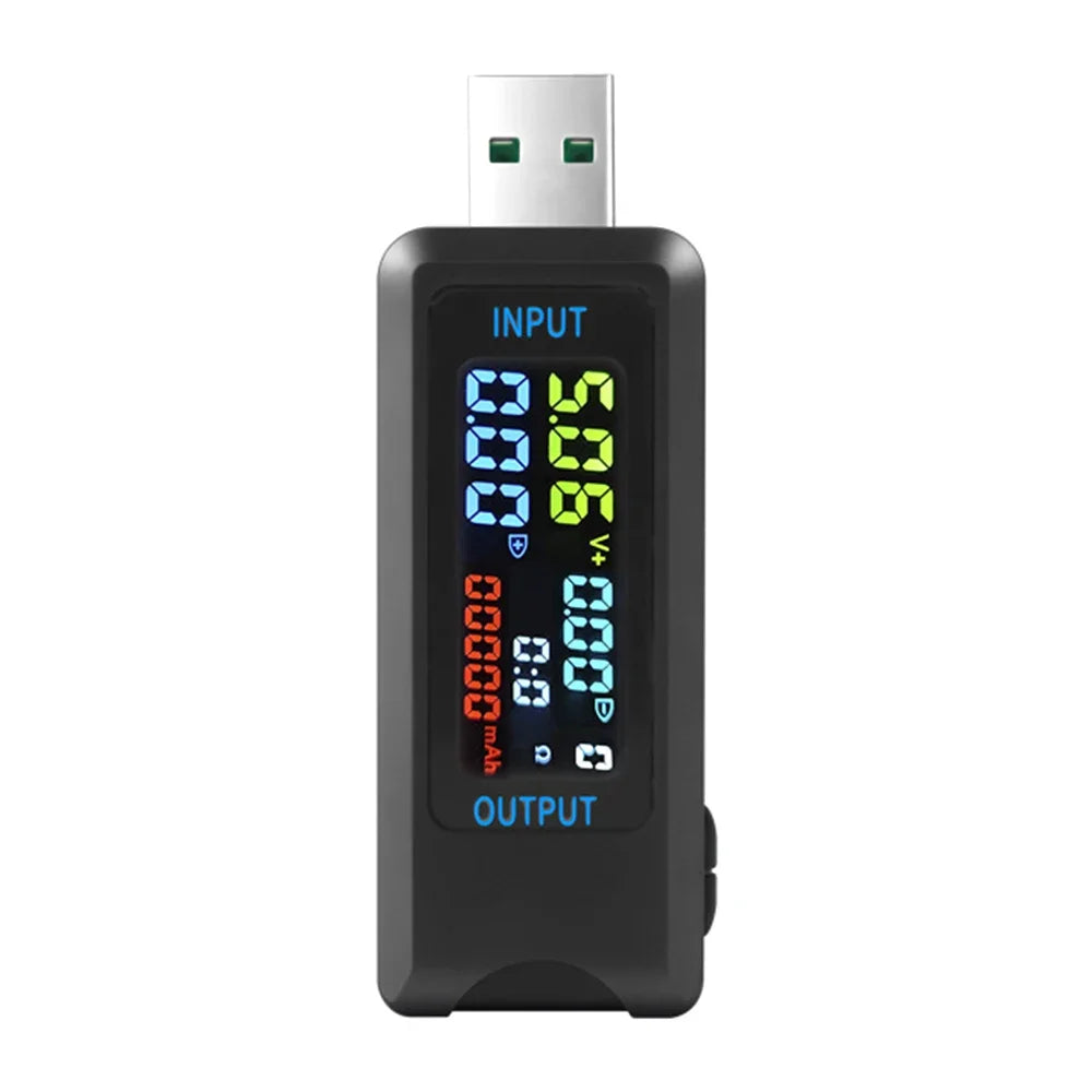 Digital Voltage Current Meters Battery Capacity Tester USB Type C Volt Current Doctor Meter Power Bank Charger Capacity Tester