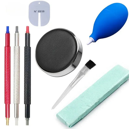8pcs/set Watch Dust Air Blower Pump Rubber Cleaning Wristwatch Parts Cleaner Brush Tool Cleaning Suit Watch Repair Tool Care Kit