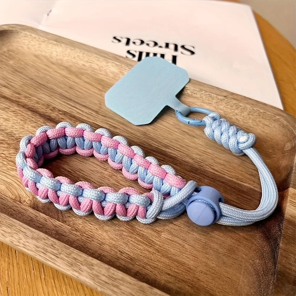 Cell Phone Lanyard Adjustable Braided Wrist Strap Anti-loss Decoration Twist Rope Pendant Hanging Band Cute Strong for Phone