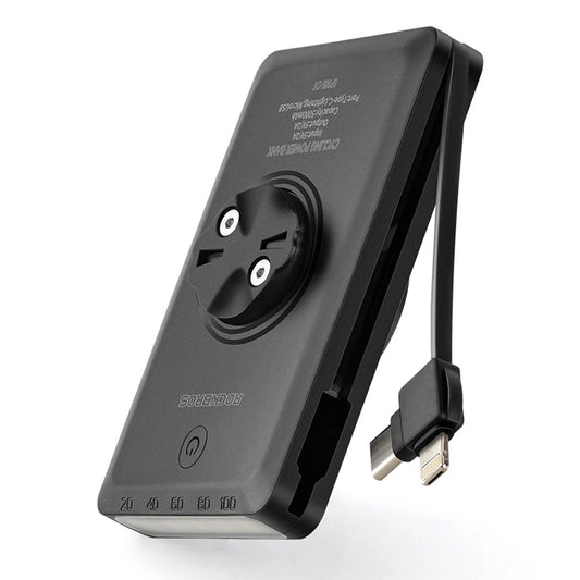 Bike Light Power Bank Multifunctional Large Capacity PowerBank with Recharging Cable Portable Outdoor Cycle Light Recharger