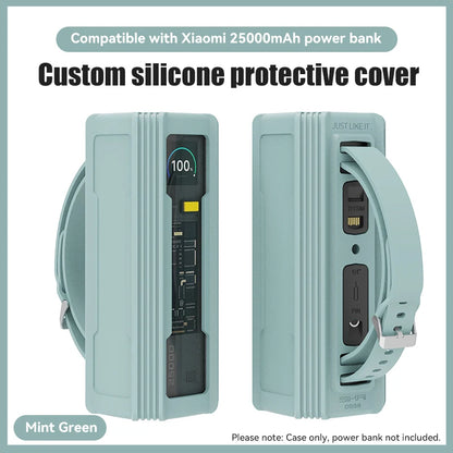 Silicone Case for Xiaomi Mi power bank 25000mAh 212W Explorer Edition TF/SIM card PIN storage Carrying Travel Case Storage Bag