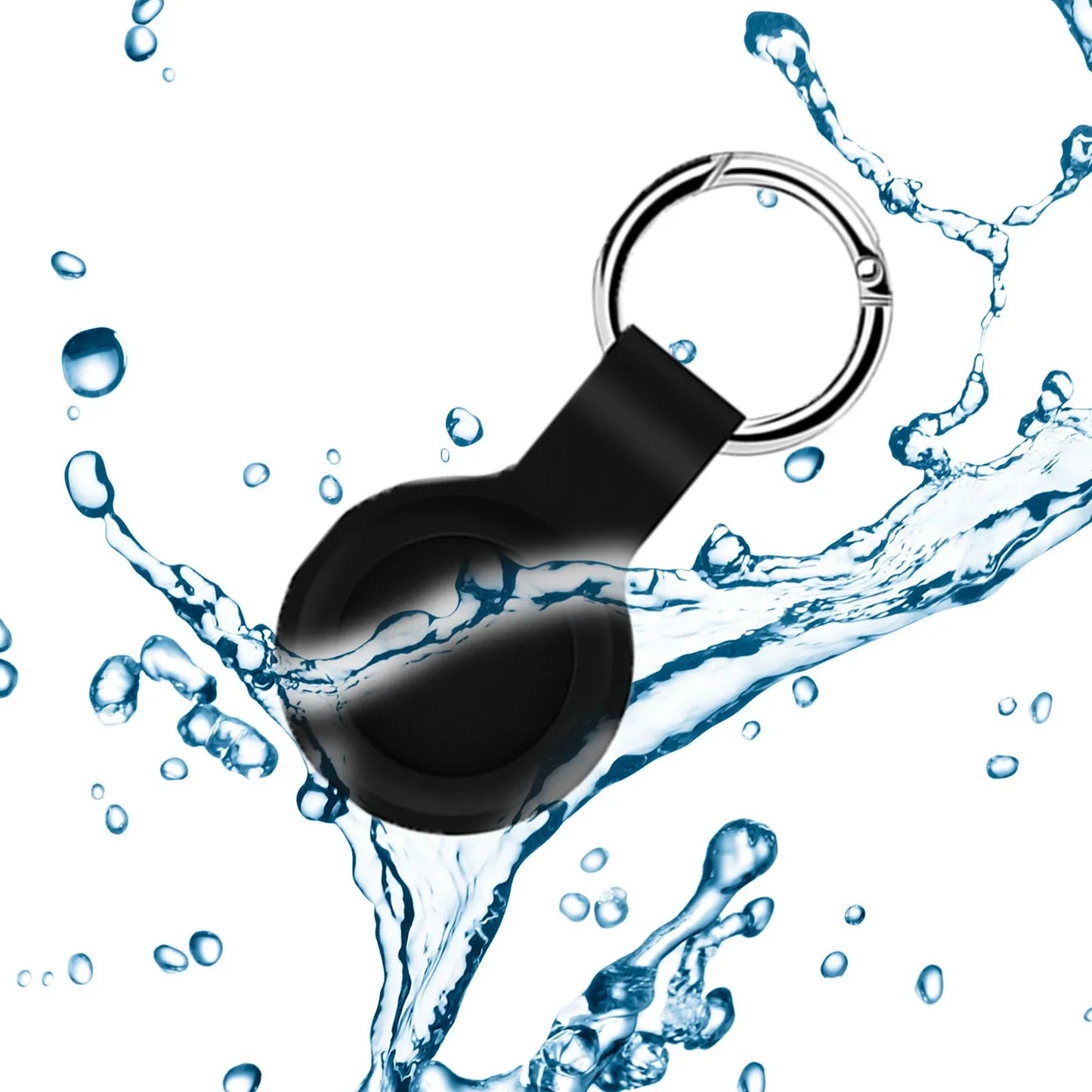 Mini Bluetooth Tag Liquid Silicone Protective Case Anti-Scratch Sleeve with Keychain for Apple AirTag
