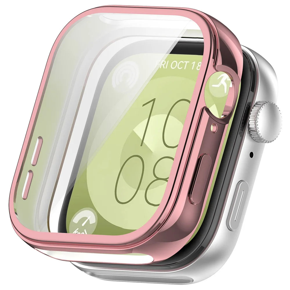 TPU Protection Case Shockproof Cover For Huawei Watch Fit 3 Transparent Case For Huawei Fit3 Smartwatch Shell Frame Accessories