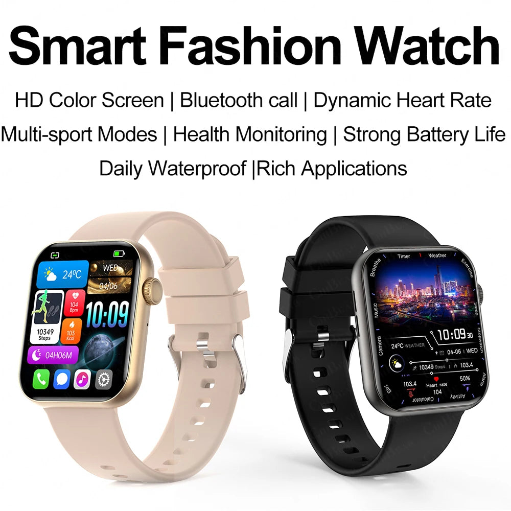 2025New Smartwatch Multi-functional Bluetooth Call Health Monitor Music Control Sports IP68 Waterproof Smart Watch For Men Women