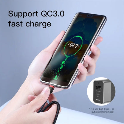 Baseus USB C to USB Type C Cable for MacBook Pro Quick Charge 3.0 60W PD Fast Charging for Samsung Xiaomi mi Charge Cable