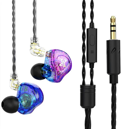 QKZ CK5 FiLe Wired Earphone with Microphone HiFi Music Earphone Professional Gaming And Sports Noise Cancelling Headphones