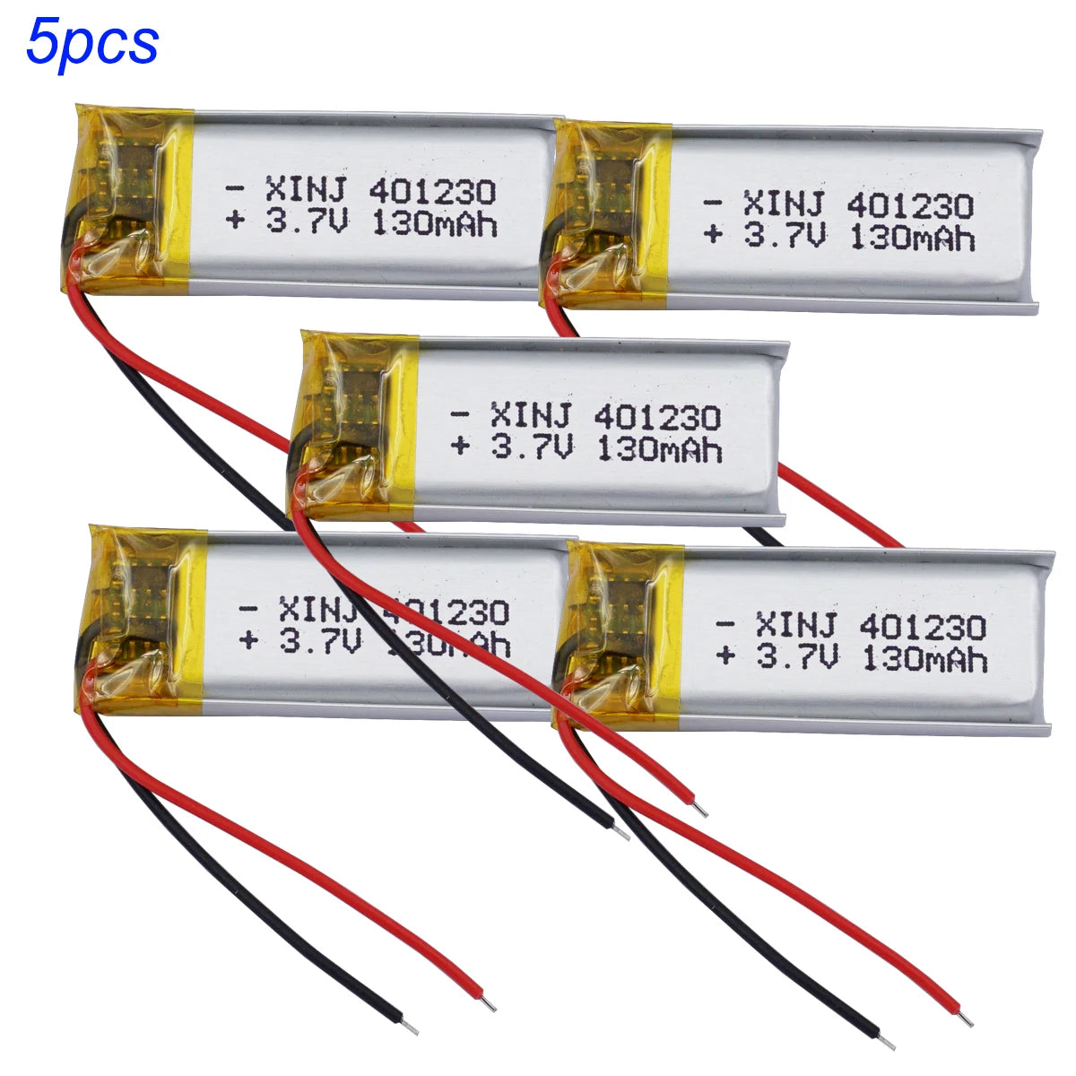 401230 3.7V 130mAh Rechargeable Li-Po Polymer Battery | For Satnav Headphones Bluetooth Speakers Earphones DashCams