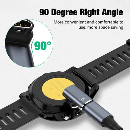 Type C/Micro/IOS USB to 4pin Charger Adapter Connector for Garmin Fenix 7/6/5/7X/6X/5X/ Venu 2 plus Watch Charging Converter