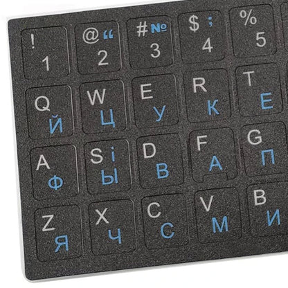 Ukraine Language Ukrainian Keyboard Sticker Durable Alphabet Black Background For PC Laptop Accessorie Computer Keyboard