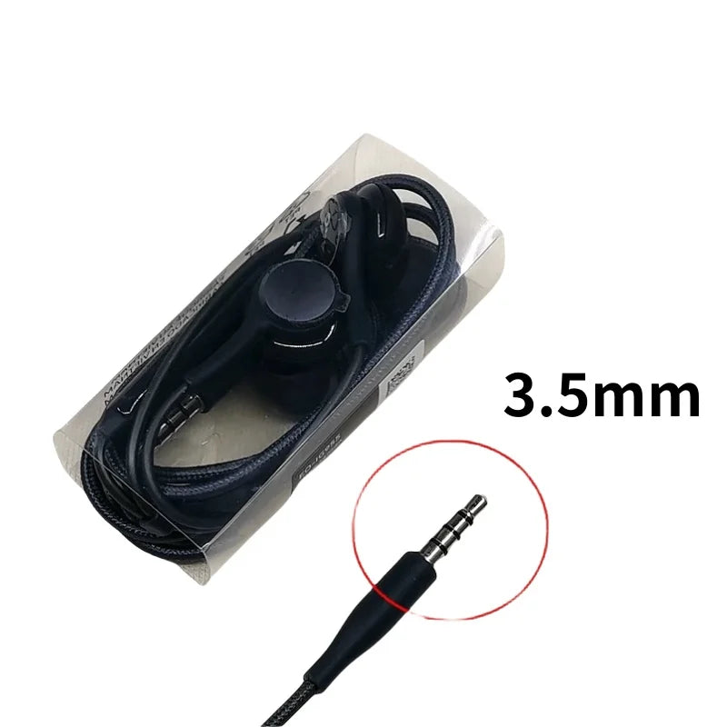 Type-C Wired Headphones For Samsung Galaxy S24 S23 S22 3.5MM in-Ear Headphone A53 A52 Note 20 USB-C Earphone HiFi Bass Stereo