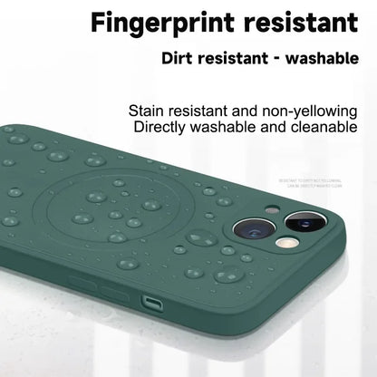 Liquid Silicone Shockproof Case For iPhone 17 16 15 14 13 12 11 Pro Max Plus Phone Magnetic Wireless Charger For Magsafe Cover