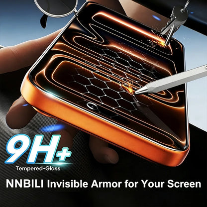 NNBILI 3pcs HD Tempered Glass Screen Protector with Install Kit And Auto-Alignment Kit. for iPhone 17 16 15 14 13 12 11 Pro Max