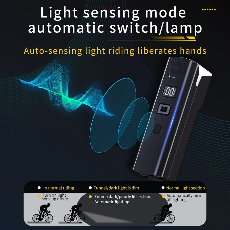 3000Lumen Bicycle Light 2000mAh Bike Headlight Power Bank Flashlight Handlebar USB Charging MTB Road Cycling Highlight