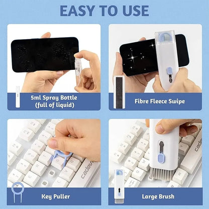 7 -1 Computer Keyboard Cleaner Brush Kit Earphone Cleaning Pen For Headset Keyboard Cleaning Tools Cleaner Keycap Puller Kit