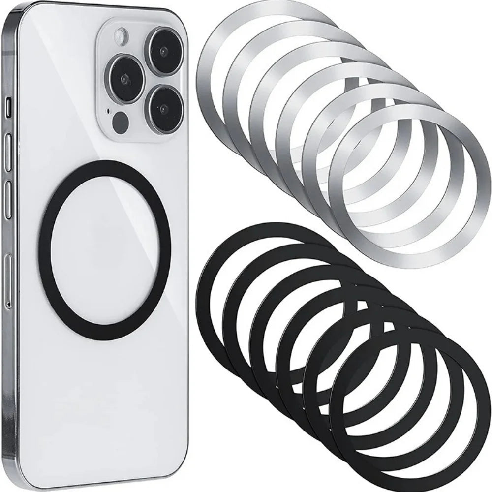 5/10Pcs Magnetic Self Adhesive Metal Ring Iron Sheet Sticker Wireless Charger Metal Plate Sticker Ring Magnet For iPhone Samsung