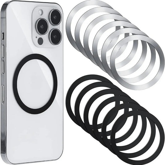 5/10Pcs Magnetic Self Adhesive Metal Ring Iron Sheet Sticker Wireless Charger Metal Plate Sticker Ring Magnet For iPhone Samsung