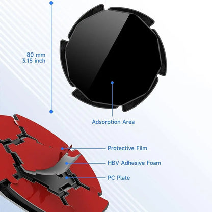 Dashboard Mounting Pad Disc for Suction Cup Car Phone Mount Adhesive Sticky Phone Holder Disc for Curve Car Dashboard