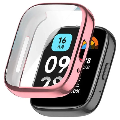 Soft Silicone Case Glass For Redmi Watch 3 Active 3 Lite Smart Watchband Screen Protector Cover for Xiaomi Redmi Watch 3 Active
