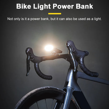 Bike Light Power Bank Multifunctional Large Capacity PowerBank with Recharging Cable Portable Outdoor Cycle Light Recharger