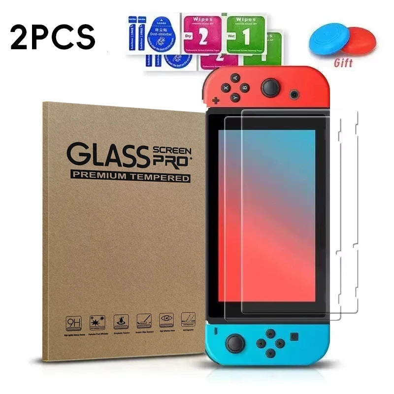 2PCS Protective Glass For Switch Tempered Glass Screen Protector for Switch Oled Lite NS Accessories Film