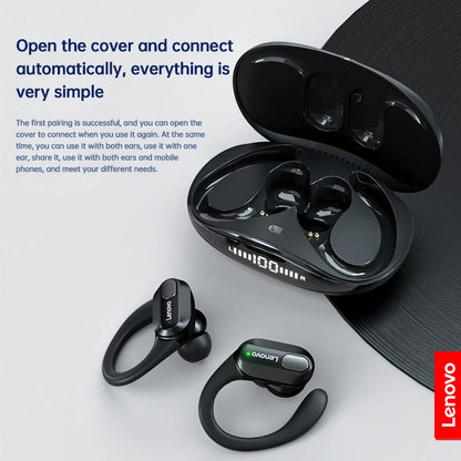Original Lenovo XT80 Earhooks Sports Bluetooth Wireless Headsets with Mic,LED Power Display,ENC,Hifi Stereo Sound Gaming Headset