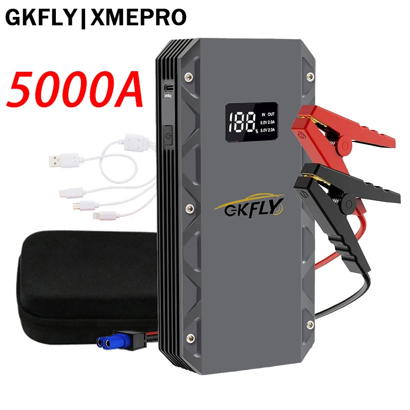 GKFLY Car Jump Starter Portable Power Bank 9000A/5000A/3000A Starting Device Car Booster Battery For Petorl Diesel Car