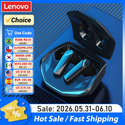 Choice Lenovo GM2 Pro TWS Wireless Headphones Earphone Bluetooth-compatible 5.4 Waterproof Sport Headset with Mic Long Endurance