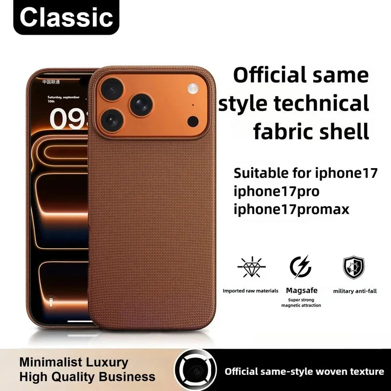 High Quality Original Technology Woven Case For IPhone 17 16 15 14 13 12 Pro Max 11 Official For Magsafe Magnetic Protect Cover