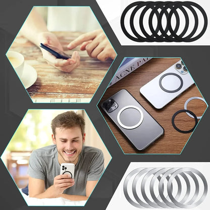 Universal Mobile Phone Metal Plate for Magsafe Stainless Steel Iron Sheet for Magnetic Holder Sticker Patch for iPhone 17 16 Pro