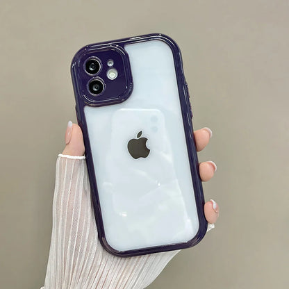 Candy Color Phone Case for iPhone 14 11 12 13 Pro Max X XR XS 7 8 SE Clear Shockproof Silicone Transparent Protection Back Cover