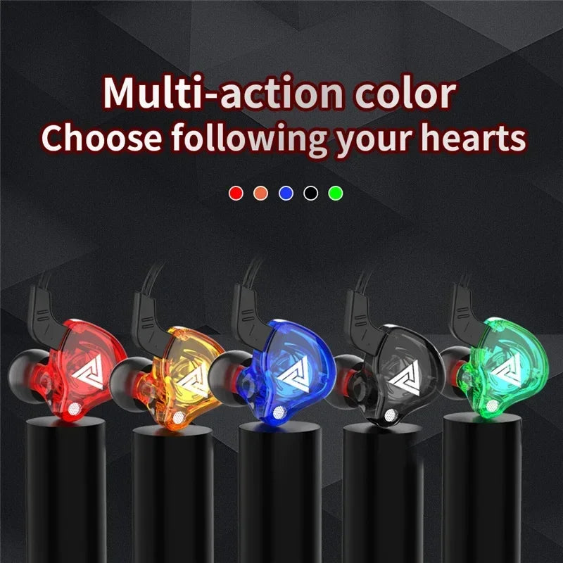 VIKEFON QKZ AK6 In Ear Earphone 6 Dynamic Driver Unit Headphone With Mic Stereo Sports HIFI Subwoofer Headset Monitor Earbuds