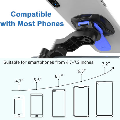 Bike Phone Holder, Motorcycle Mount - Motorcycle Phone Holder, Handlebar Cell Phone Clamp, E-Bike Scooter Phone Clip