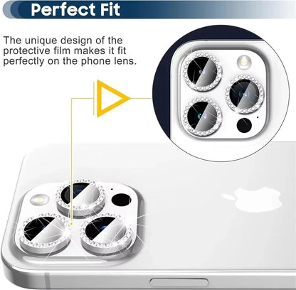 Glitter Diamond Rhinestone Camera Lens Protector for iPhone 17 Pro Max 16 16Pro 15 14  Plus 13 12 Mini 11 Air 17Pro 13Pro 12Pro