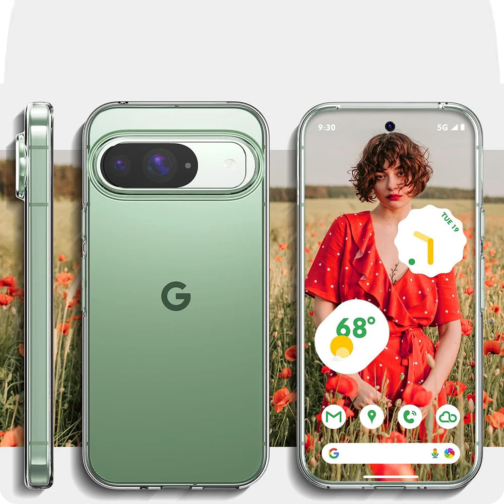Silicone Soft Ultra Thin Case For Google Pixel 9 9A 8A 8 7 7A 6A 6 Pro XL Clear Shell Transparent Back Cover For Google 8 A 9 XL