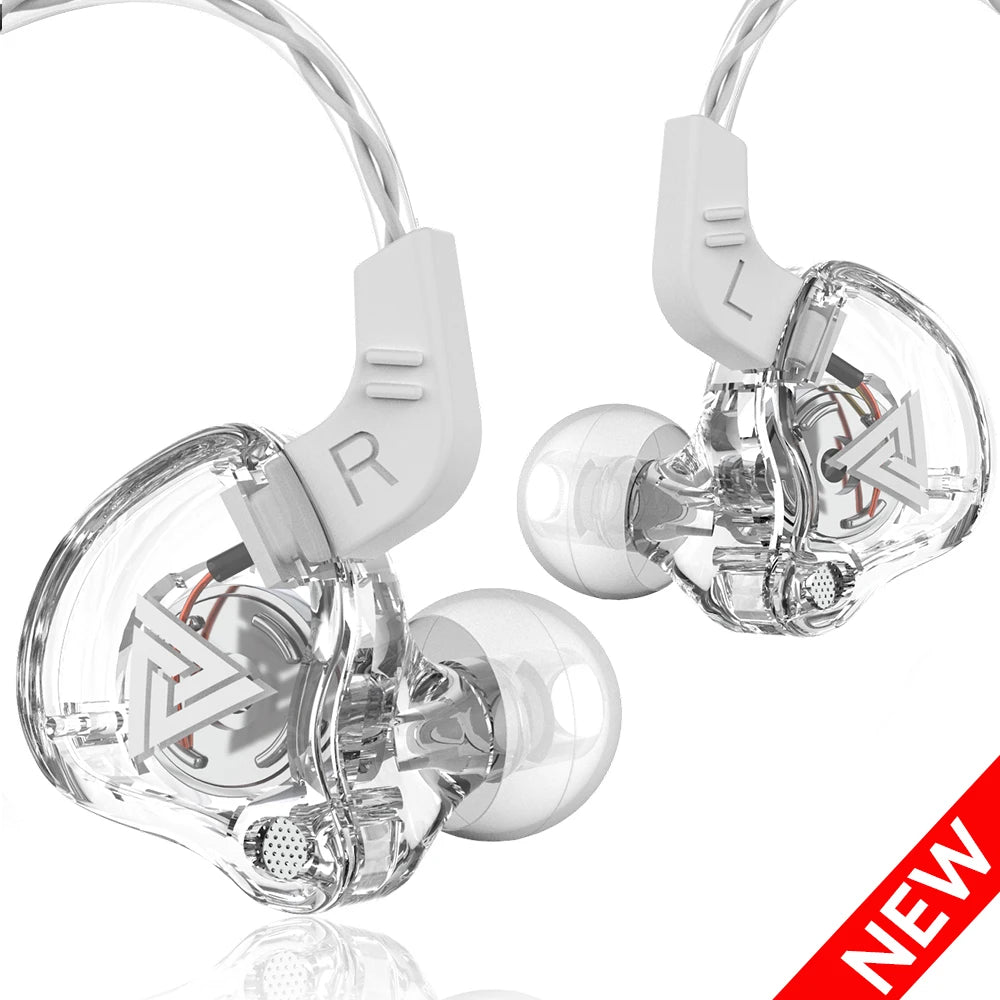 QKZ AK6/AERS/AK6 PRO Wired Headphones Dual Drive HiFi Earphone with Mic 3.5mm Sport Running Music Earbuds Bass Stereo Headset