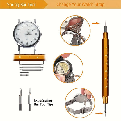 3 in 1 Repair Tool Set Watch Back Remover Tool Adjustable Opener Back Case Remover Watch Case Back Opener Repair Remover Holder