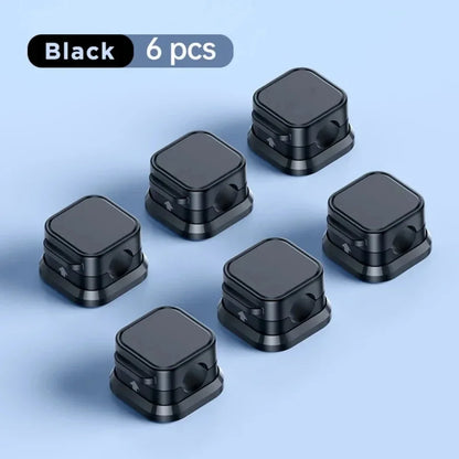 1/3/6 PCS Magnetic Cable Organizer Cable Clips Management Wire Keeper Wall Data Cable Winder Adjustable Cord Holder Under Desk