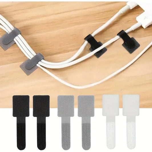 Reusable Cable Organizer Desk Wire Winder Cable Tie Organizer Self Adhesive Cord Rope Holders Cord Protection Straps