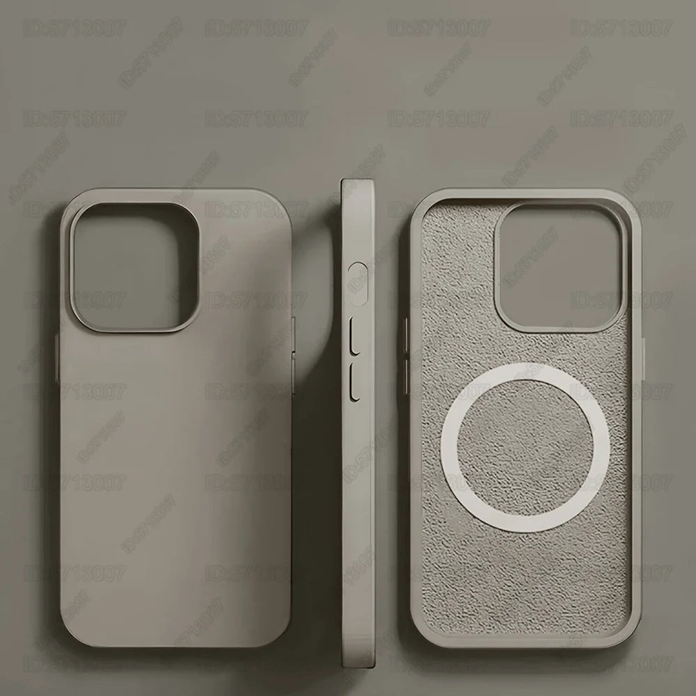 Original Magnetic Liquid Silicone Shockproof Case For iPhone 16 11 12 14 13 15 Pro Max 16 Plus For Magsafe Wireless Charge Cover