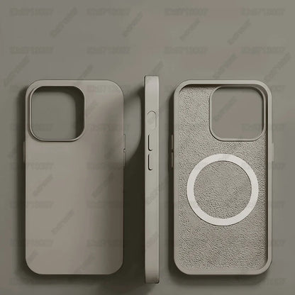 Original Magnetic Liquid Silicone Shockproof Case For iPhone 16 11 12 14 13 15 Pro Max 16 Plus For Magsafe Wireless Charge Cover