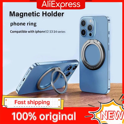 Magnetic Cell Phone Ring Holder Mobile Phone Bracket Removable Cell Phone Kickstand  for MagSafe iPhone 17 16 15 Samsung Xiaomi