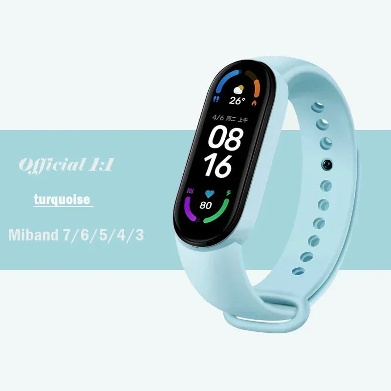 Watch Strap For Xiaomi Mi Band 7 6 5 4 3 Wristband Silicone Bracelet Wrist Straps MiBand 3/4 band5 band6 Smartwatch Accessories