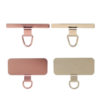 4/2PCS Ultra-thin Stainless Mobile Phone Lanyard XYun Gasket Upgrade Ears Bent Detachable Anti-lost  Tether Safety Connect Card