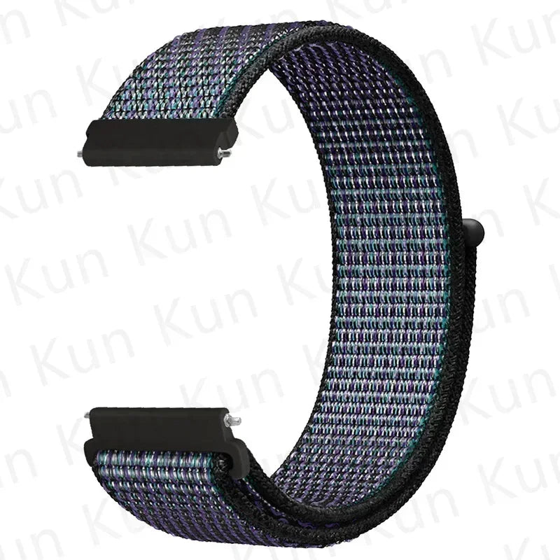 Nylon loop strap For Amazfit bip 6-5-3/u/S/pro Sport 20mm/22mm Bracelet for Amazfit GTS 4/3/2/2e/4 Mini/GTR 4/3/3 Pro/2/2e band