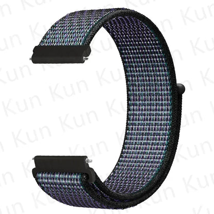 Nylon loop strap For Amazfit bip 6-5-3/u/S/pro Sport 20mm/22mm Bracelet for Amazfit GTS 4/3/2/2e/4 Mini/GTR 4/3/3 Pro/2/2e band