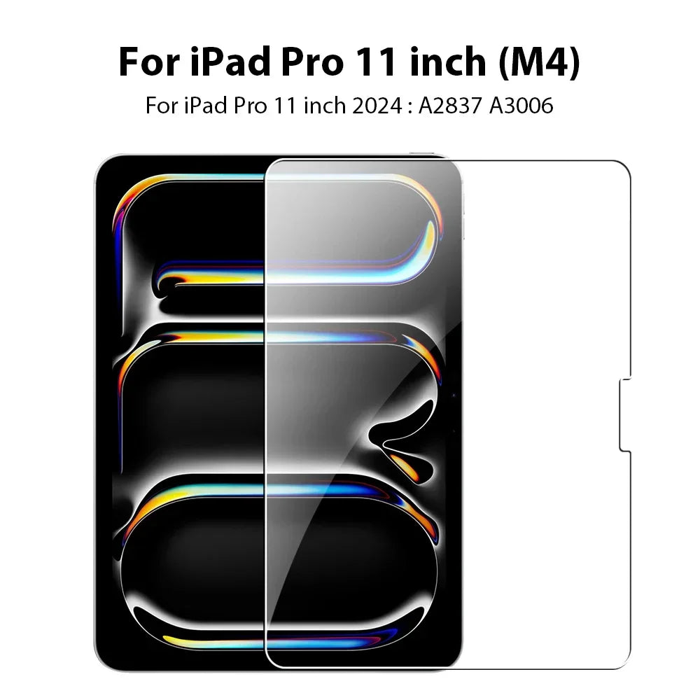 Tempered Glass Screen Protector For Ipad Pro 13 12.9 11 6th M4 M2 2024 Air 5 4 3 2 1 9 9th 10 10th Gen Mini 6 10.9 10.2 9.7 Film