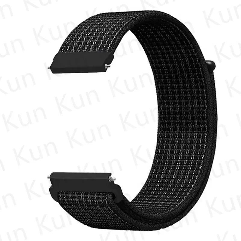 Nylon loop strap For Amazfit bip 6-5-3/u/S/pro Sport 20mm/22mm Bracelet for Amazfit GTS 4/3/2/2e/4 Mini/GTR 4/3/3 Pro/2/2e band