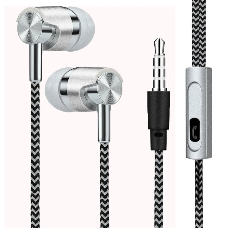 New 3.5mm Wired In-ear Earphone In Ear Noise Cancellation Ergonomic Design HiFi Stereo Sports Music Headphones For Phone MP3 MP4